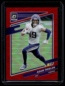 lot 309 image: Adam Thielen  3899 2021 Donruss Optic Red #94 Minnesota Vikings Football Card