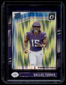 lot 311 image: Dalla Turner Color Match RC  2024 Donruss Optic #224 Minnesota Vikings Football Card