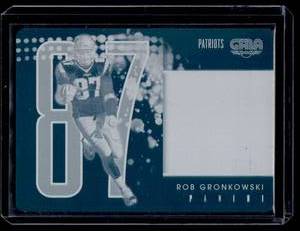 lot 55 image: Rob Gronkowski 11 ONLY ONE EXISTING   2016 Panini Plates & Patches Cyan Printing Plate #62 New England Patriots Football Card