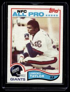 lot 58 image: Lawrence Taylor RC  1982 Topps #434 New York Giants Football Card