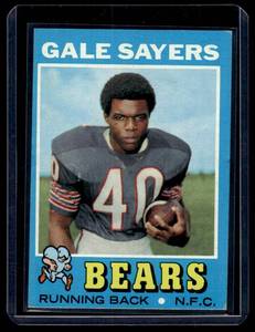 lot 62 image: Gale Sayers   1971 Topps #150 Chicago Bears Football Card