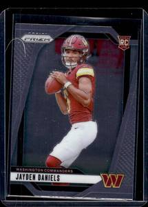 lot 117 image: Jayden Daniels RC  2024 Panini Prizm #347 Washington Commanders Football Card