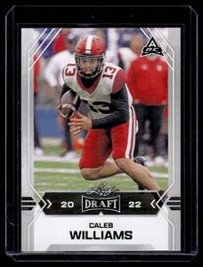 lot 120 image: Caleb Williams RC  2022 Leaf Draft #5 Oklahoma Sooners Football Card
