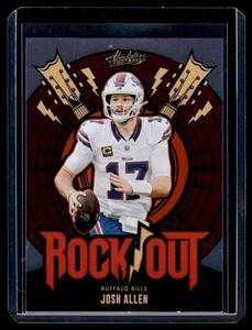 lot 121 image: Josh Allen   2024 Panini Absolute Rock Out #RO-JAN Buffalo Bills Football Card
