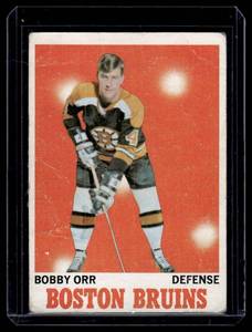 lot 67 image: Bobby Orr   1970 Topps #3 Boston Bruins Hockey Card