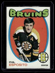 lot 172 image: Phil Esposito   1971 Topps #20 Boston Bruins Hockey Card