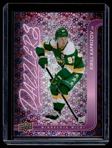 lot 180 image: Kirill Kaprizov Pink Disco Insert   2024 Upper Deck Dazzlers #DZ-109 Minnesota Wild Hockey Card