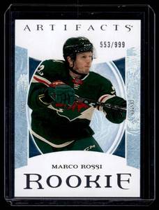 lot 185 image: Marco Rossi RC 553999 2022 Upper Deck Artifacts #186 Minnesota Wild Hockey Card