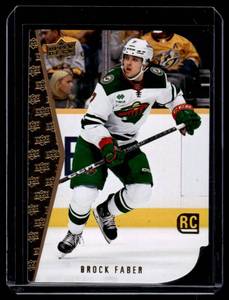 lot 314 image: Brock Faber Gold Die Cut RC  2023 Upper Deck 1994-95 Rookie Die Cuts #RDT-12 Minnesota Wild Hockey Card