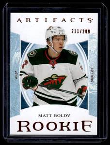 lot 317 image: Matt Boldy RC 211299 2022 Upper Deck Artifacts Copper #176 Minnesota Wild Hockey Card