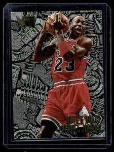 lot 212 image: Michael Jordan   1996 Metal #212 Chicago Bulls Basketball Card