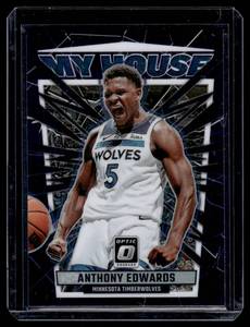 lot 220 image: Anthony Edwards   2024 Donruss Optic My House Prizm #9 Minnesota Timberwolves Basketball Card