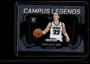 lot 223 image: Caitlin Clark RC  2024 Prizm Draft Picks #5 Indiana Fever Basketball Card