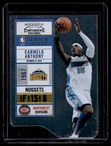 lot 227 image: Carmelo Anthony  073299 2010 Panini Gold Standard #29 New York Knicks Basketball Card
