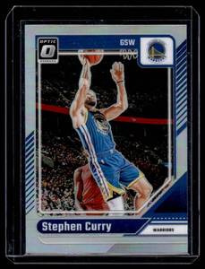 lot 228 image: Stephen Curry Silver Holo   2025 Donruss Optic #155 Golden State Warriors Basketball Card