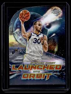 lot 238 image: Stephen Curry Die Cut   2023 Topps Chrome Cosmic Launched Into Orbit #LIO-19 Golden State Warriors Basketball Card