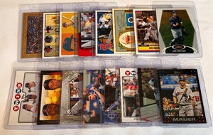 lot 22A image: Joe Mauer 16 Card Minnesota Twins Baseball Card Lot