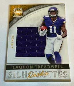 lot 30A image: Laquon Treadwell RC Jumbo Relic 2016 Preferred Crown Royale Silhouettes #28 Minnesota Vikings Footbal Card
