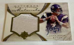 lot 35A image: John David Booty RPA 2008 Ultimate Collection Rookie Signatures Numbered 240375 Minnesota Vikings Football Card
