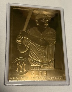 lot 56A image: Babe Ruth Gold 1996 CMG #30 Baseball Card