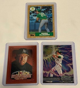 lot 70A image: Mark McGwire 3 Card Lot with Rookie Card Baseball