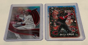 lot 71A image: Elly De La Cruz 2 RC Baseball Card Lot