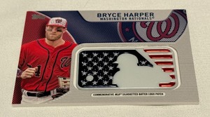 lot 72A image: Bryce Harper Independence Day MLB Silhouetted Batter Logo 2017 Topps Baseball #IDML-BH Baseball Card