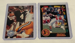 lot 76A image: Brett Favre 2 RC Football Card Lot