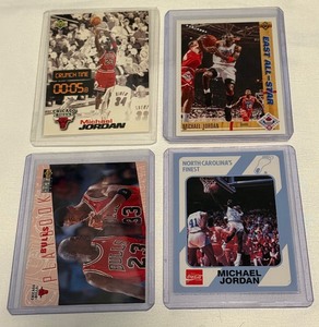 lot 82A image: Michael Jordan 4 Card Basketball Lot (3)
