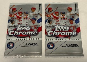 lot 84A image: (2) 2021 Topps Chrome Update Baseball Card Packs