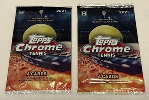 lot 92A image: (2) 2021 Topps Chrome Tennis Card Packs