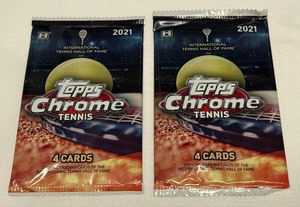 lot 94A image: (2) 2021 Topps Chrome Tennis Card Packs