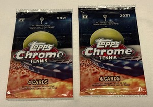 lot 97A image: (2) 2021 Topps Chrome Tennis Card Packs