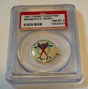 lot 18B image: 1967 Minnesota Twins Crane Team Bing PSA 8 NM-MT Vintage Baseball
