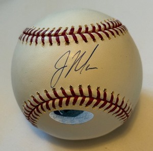 lot 24B image: Joe Mauer Signed Baseball Rawlings OMLB Selig Ball With Just Minors COA Minnesota Twins