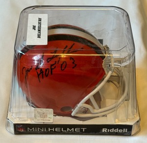 lot 44B image: Joe Delamielleure Signed Cleveland Browns Mini Football Helmet With Beckett COA