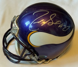 lot 42B image: Fred Smoot Signed Minnesota Vikings Riddell Mini Helmet