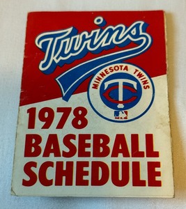 lot 39B image: 1978 Minnesota Twins Vintage Pocket Schedule With Grain Belt Beer Ad