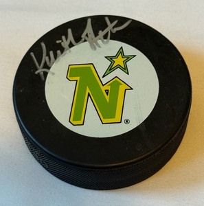 lot 49B image: Keith Acton Signed Minnesota North Stars Hockey Puck