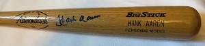 lot 2 image: Hank Aaron Signed Baseball Bat With Full JSA Letter of Authentication Rawlings Big Stick Adirondack Pro Model Bat