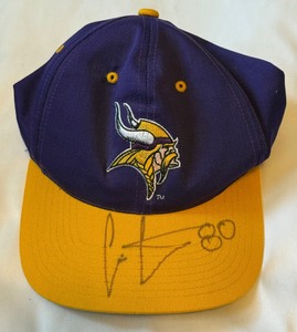 lot 25B image: Cris Carter Signed Minnesota Vikings Football Hat