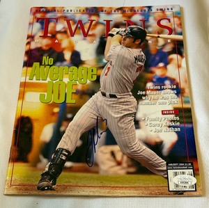 lot 20B image: Joe Mauer Signed Twins Magazine with JSA COA - Minnesota Twins Baseball