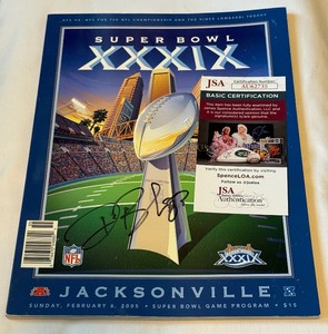 lot 9 image: Deion Branch Signed Super Bowl XXXIX Official Program with JSA COA