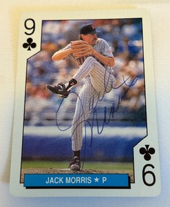 lot 59B image: Jack Morris Signed Minnesota Twins Playing Card