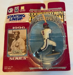 lot 60B image: Jackie Robinson Starting Lineup 1996 Cooperstown Collection Baseball Figure