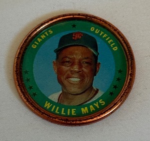 lot 69B image: Willie Mays 1971 Topps Coin #173 Vintage Baseball