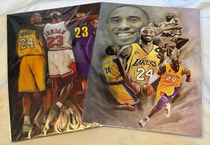 lot 82B image: (2) Kobe Bryant, Michael Jordan, LeBron James 3-D Holograms Photos 11.5x15.5 Basketball