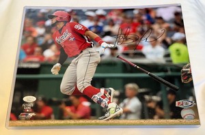 lot 83B image: Fernando Tatis Jr. Auto From All-Star Futures Game Signature Debut With JSA and USA COA 11x14 Photo