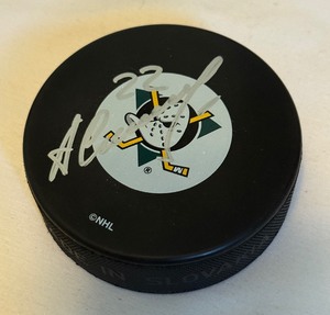 lot 94B image: Alexei Smirnov Signed Anaheim Mighty Ducks NHL Official Hockey Puck