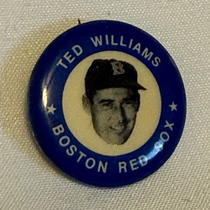 lot 97B image: Ted Williams 1969 Mini Vintage Baseball Pin